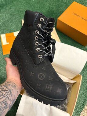 Louis Vuitton Monogram Black Timberlands